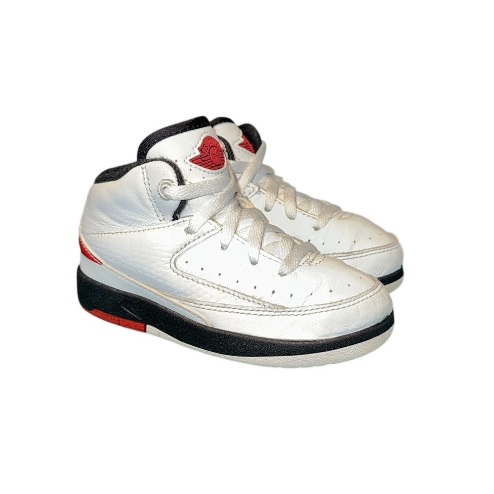 Jordan 2 Retro Chicago 2022 Toddler Shoes White Red Black DQ8563-106 Size 7C